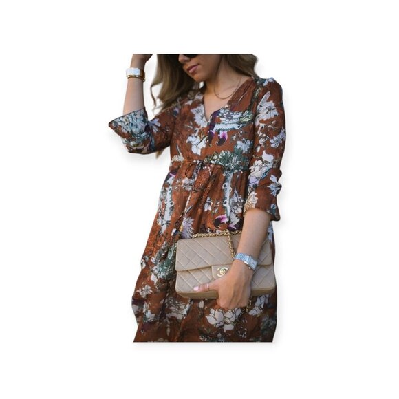 Anthropologie Hemant & Nandita Peasant Dress Size 6P - Picture 8 of 16